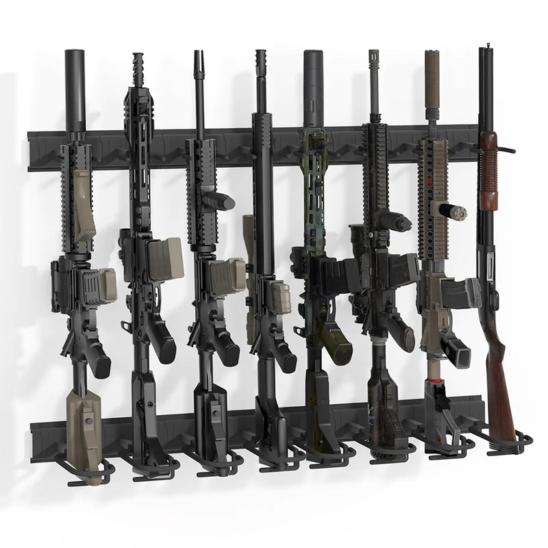 Upbci Gun Rack Professional Gun Rack Wall Mount Vertical Gun Rack for Wall Adjustable Indoor Gun Racks Securely Hold Your Shotguns and Rifles (Black)